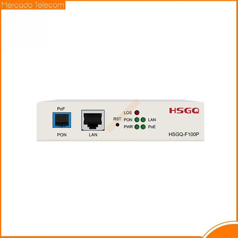 Фото Оптический терминал HSGQ-F100P с одним портом 1GE LAN PoF в железном корпусе для решений полностью оптических сетей №1