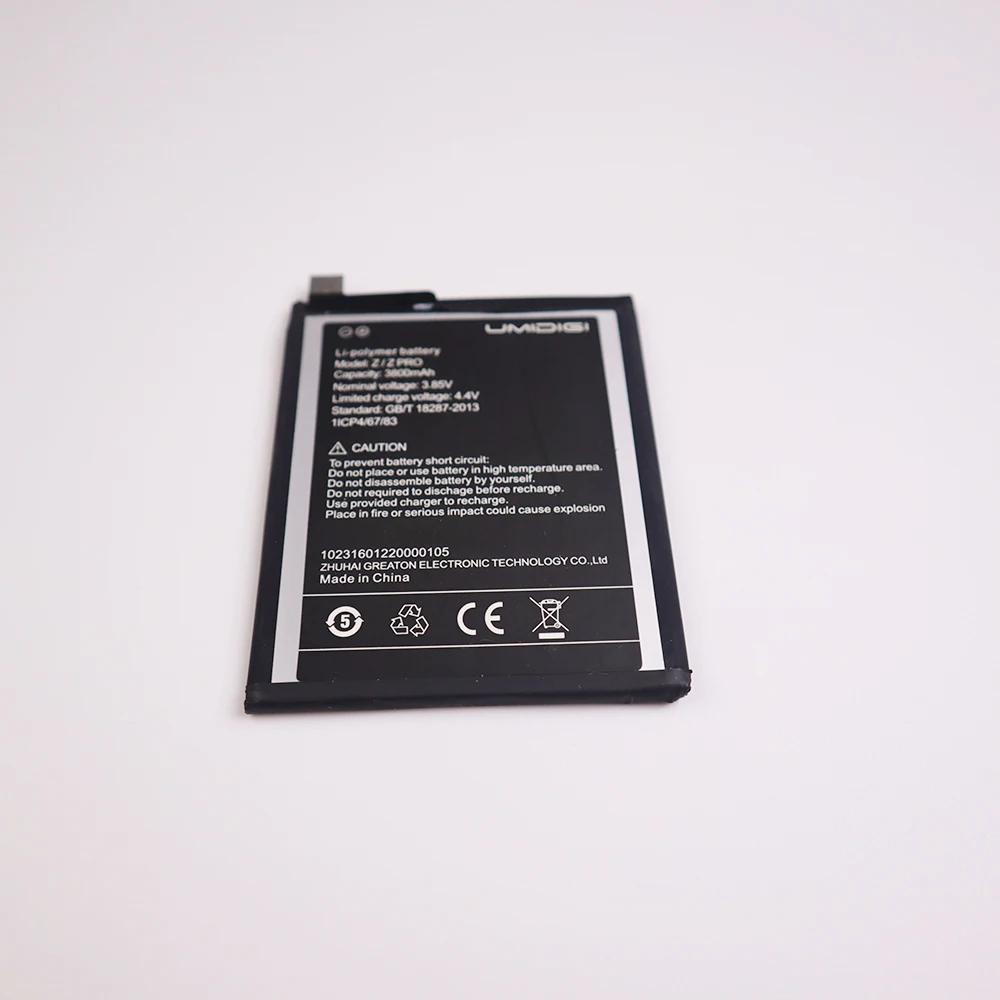 High Quality 3800mAh 3.85V UMI Z PRO Replacement Battery For UMI UMIDIGI Z/Zpro Li-ion Bateria Li-Polymer Phone