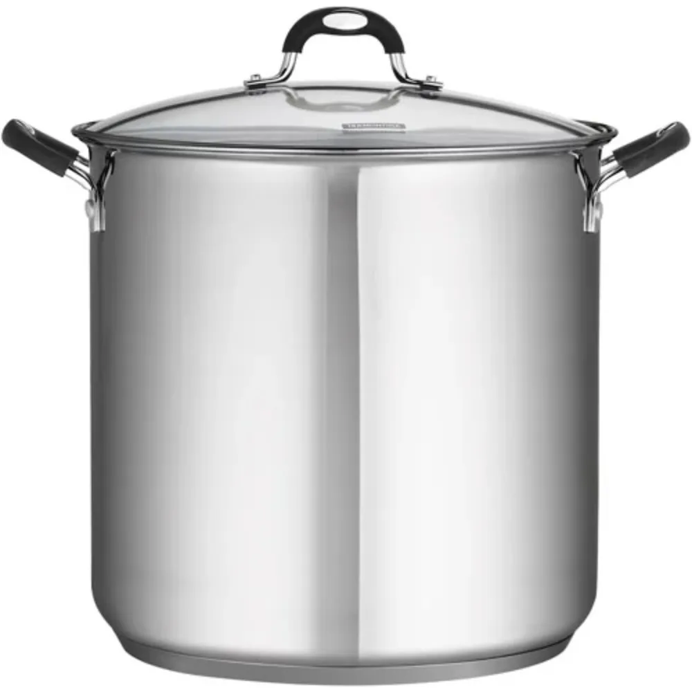 

22 Quart Stainless Steel Covered Stock Pot Free Shipping