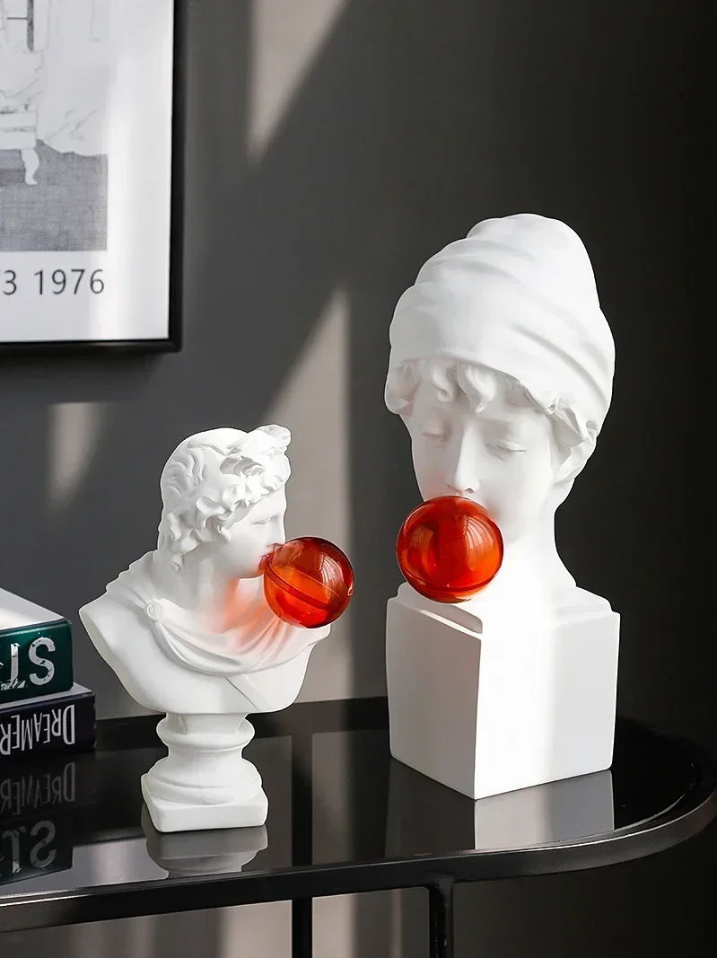 Пластырь с головой Давида скульптура украшения для комнаты художественный декор