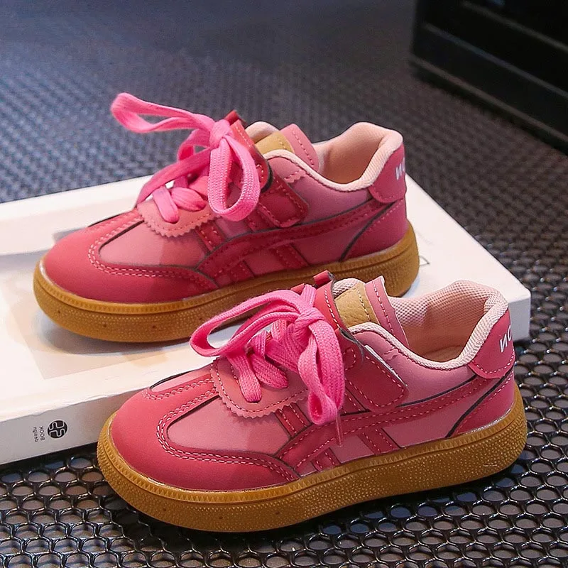 Детская обувь для девочек повседневная детская замшевая с пряжкой-кольцом 2024 на