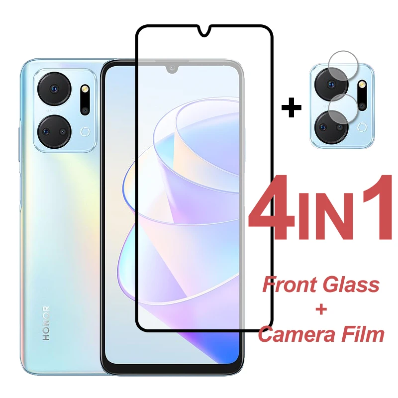

Protective Glass For Honor X7a Full Glue Tempered Glass On For Honor X7a X6 X6S X9 X8 X7 Screen Protector Camera Lens Film