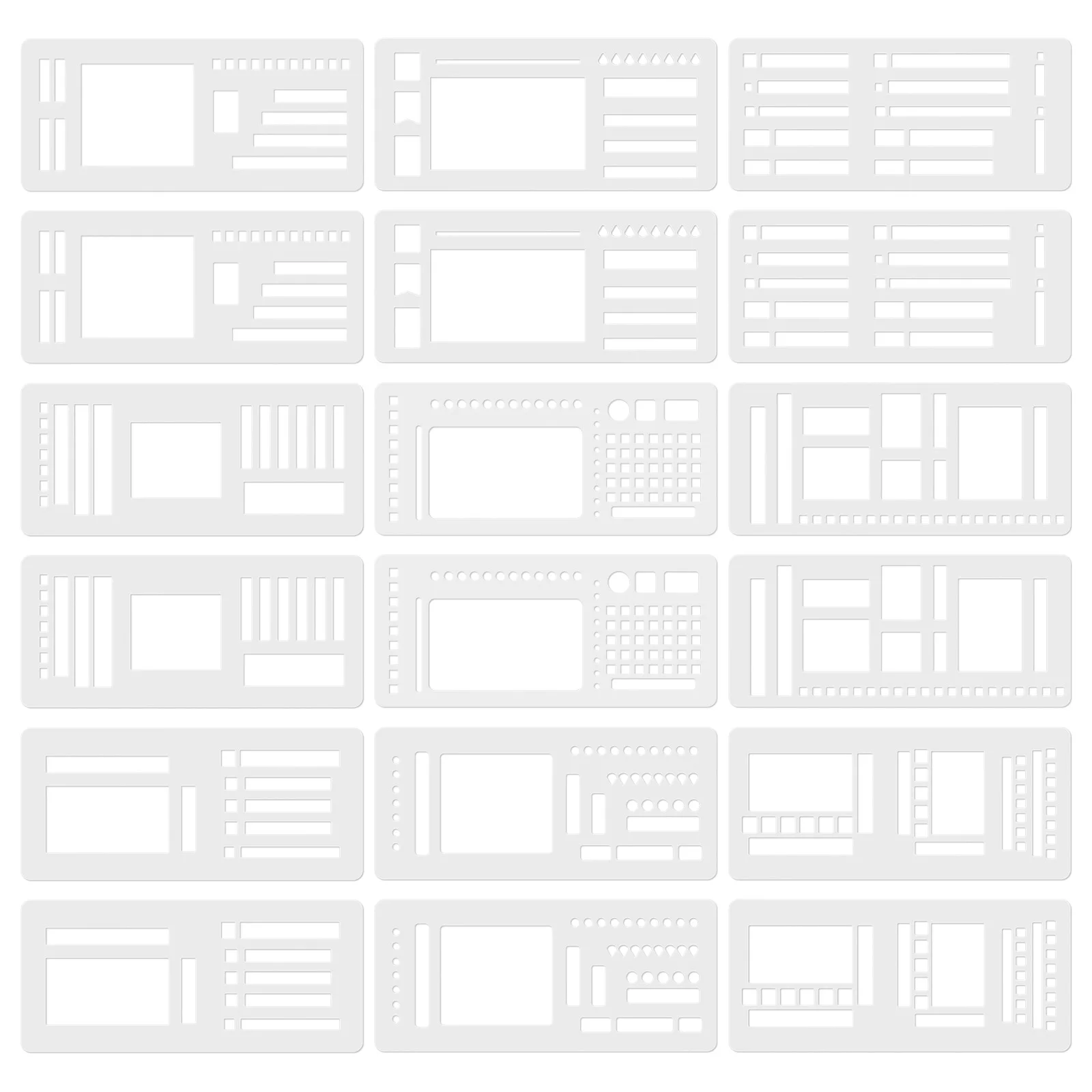 

Набор трафаретов для планировщика из 18 штук