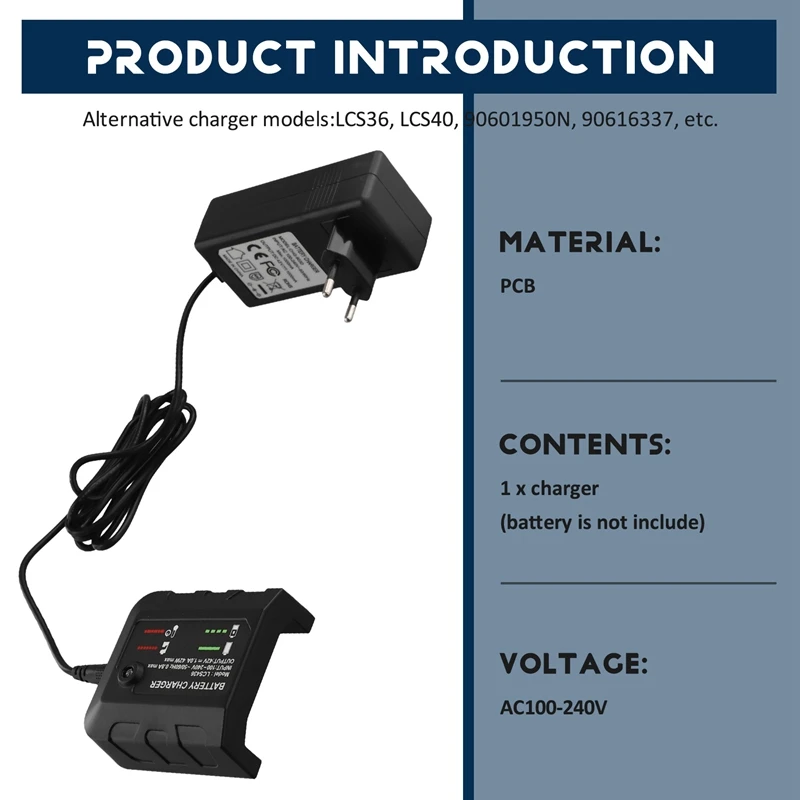 Зарядное устройство для литий-ионных аккумуляторов Black And Decker 36 В/40 В LBXR36 LBX2040