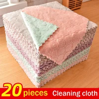 20pcs dishwashing cloths super absorbent high efficiency tableware thickened kitchen cleaning towel household cleaning tools