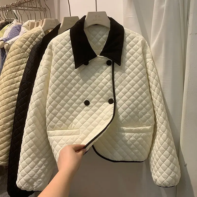 

2022 Autumn New Light Luxury Fashion Padded Jacket Women Korean Version Down Padded Jacket Comfortable Casual Warm Simple Style