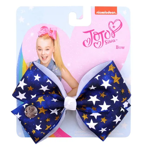 Зажим для волос jojo, 1 шт., 4,5 дюйма, с бантом, с радужным принтом JoJo Siwa, Детские аксессуары для волос 972-J