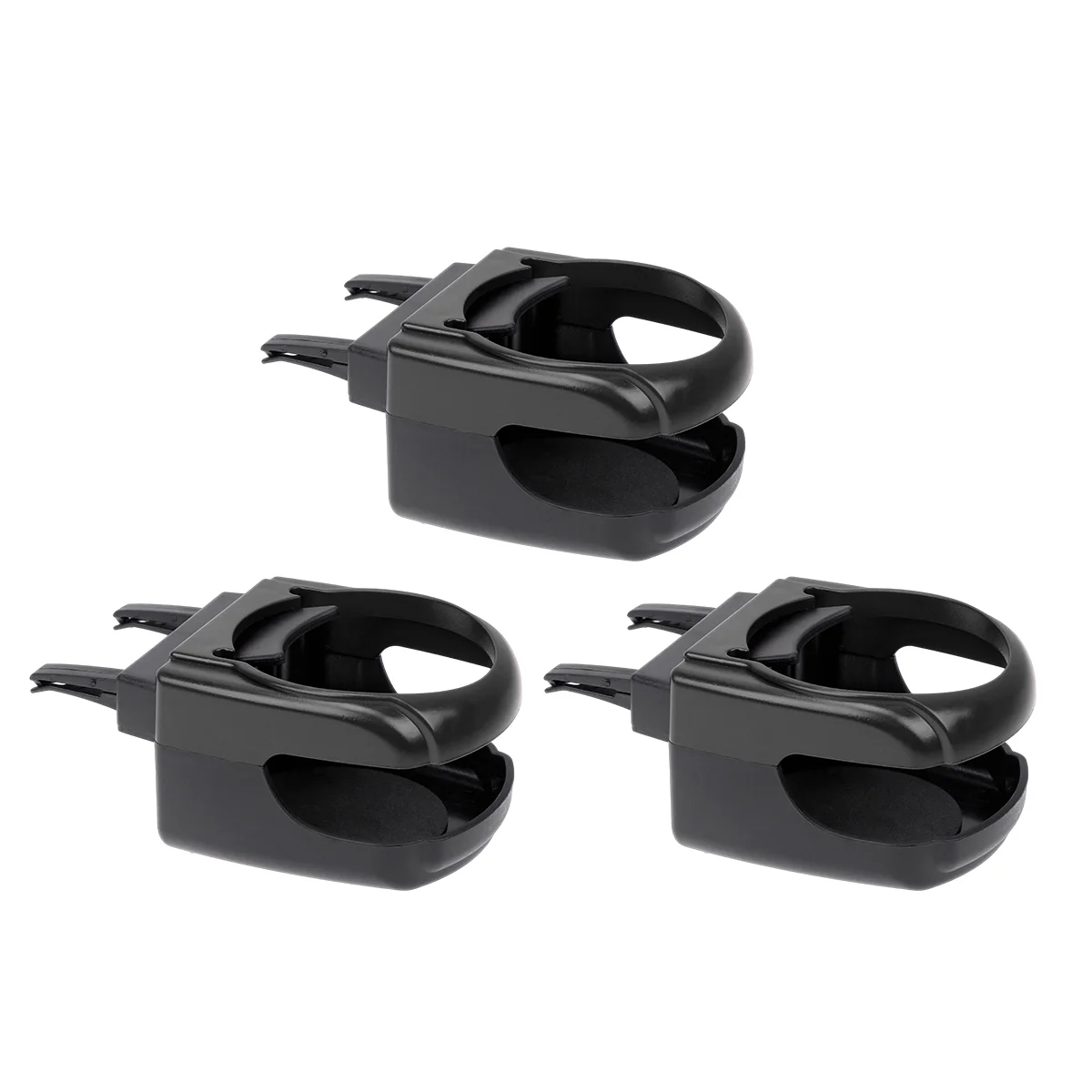 

3Pcs Multi-function Fixed Cup Holder Automobile Air Conditioning Outlet Water Drink Rack Black