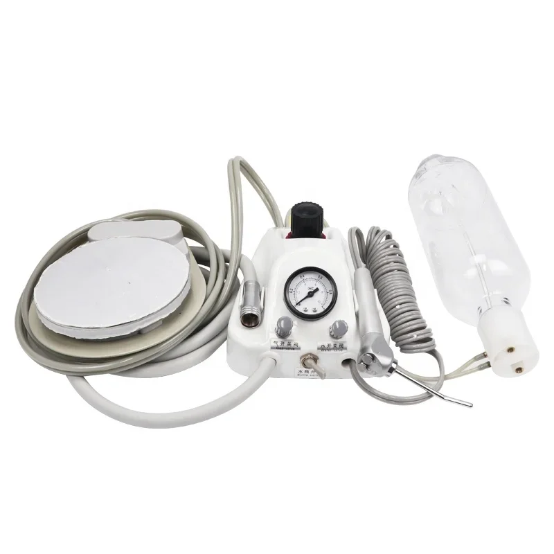 Портативная стоматологическая турбина работает с воздушным компрессором