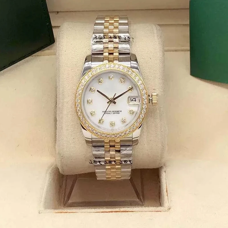 

Women Watch Diamond 31mm Waterproof Sapphire Crystal Stainless Steel Automatic Mechanical Waterproof Lady Female Wristwatch