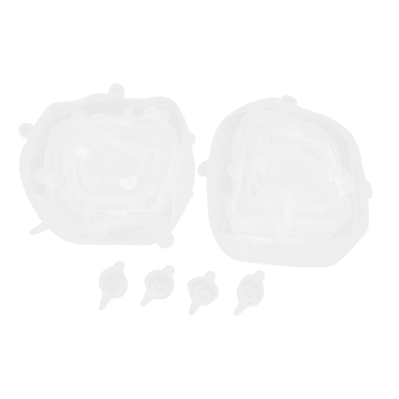 

Крышки, силиконовые, для хранения и сохранения свежих продуктов, многоразовые, эластичные, герметичные, 16 шт.