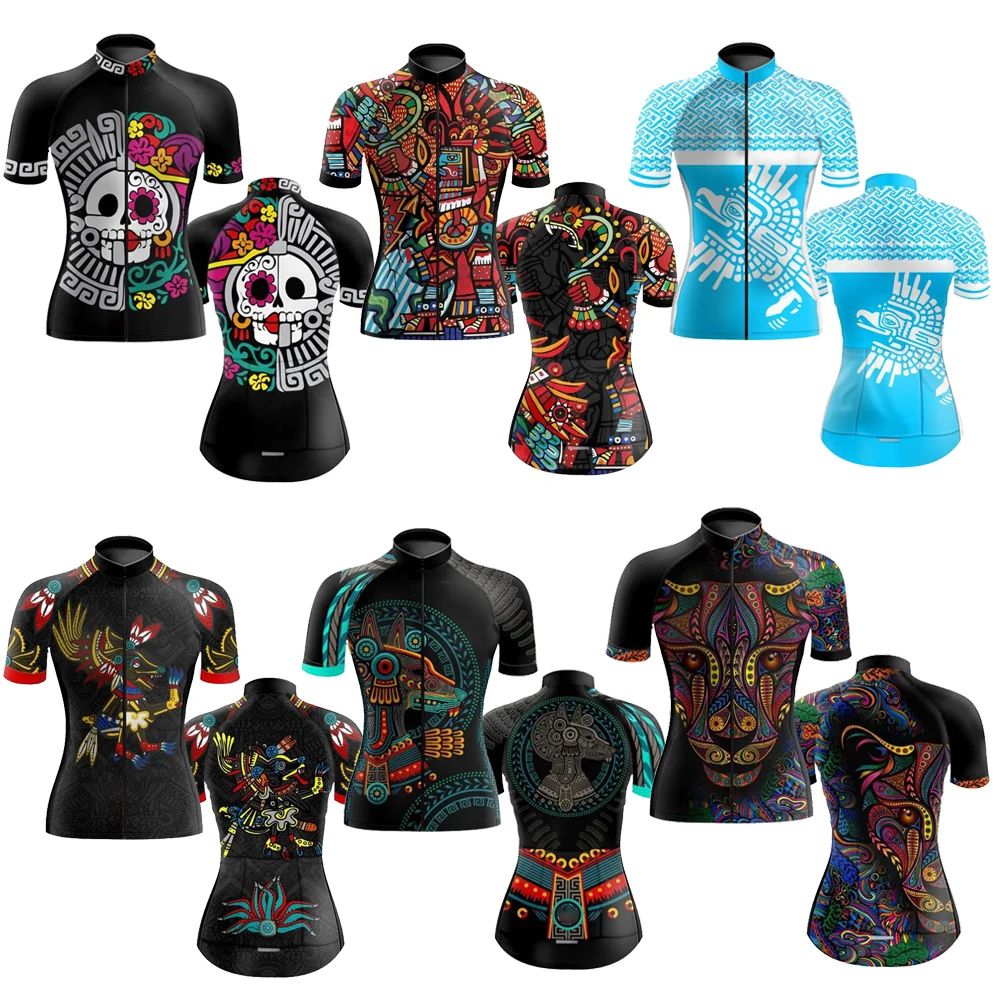 

New Women Cycling Jersey Breathable Short Sleeve Bike Clothing MTB Summer Cycling Wear Maillot Ciclismo Femenino