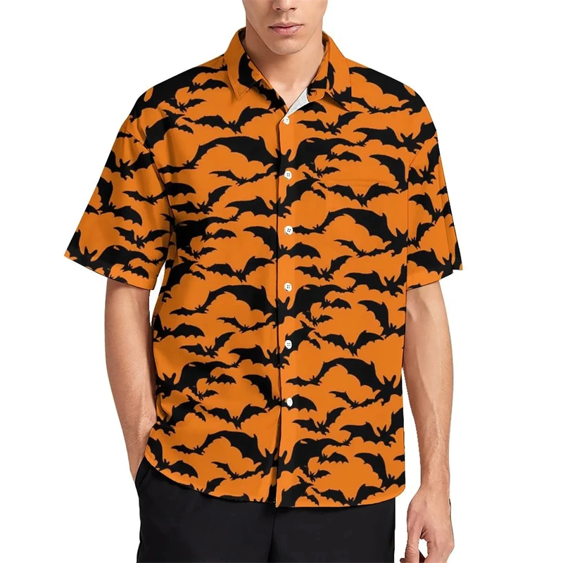 Мужская рубашка с 3D-принтом &quotлетучая мышь&quot