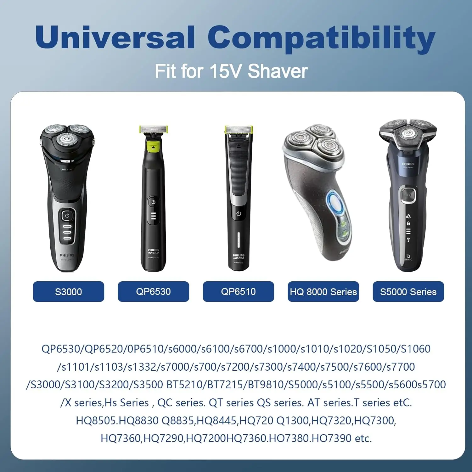 Адаптер YUKU HQ8505 для Philips Norelco One Blade QP6520 QP6530 QP6510 мужская бритва зарядный