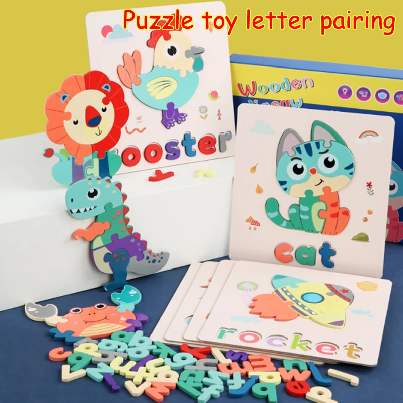 

Children‘s Puzzle Toy Letter Matching Spelling Puzzle Word Game Upper And Lower Case English Letter Recognition Toy