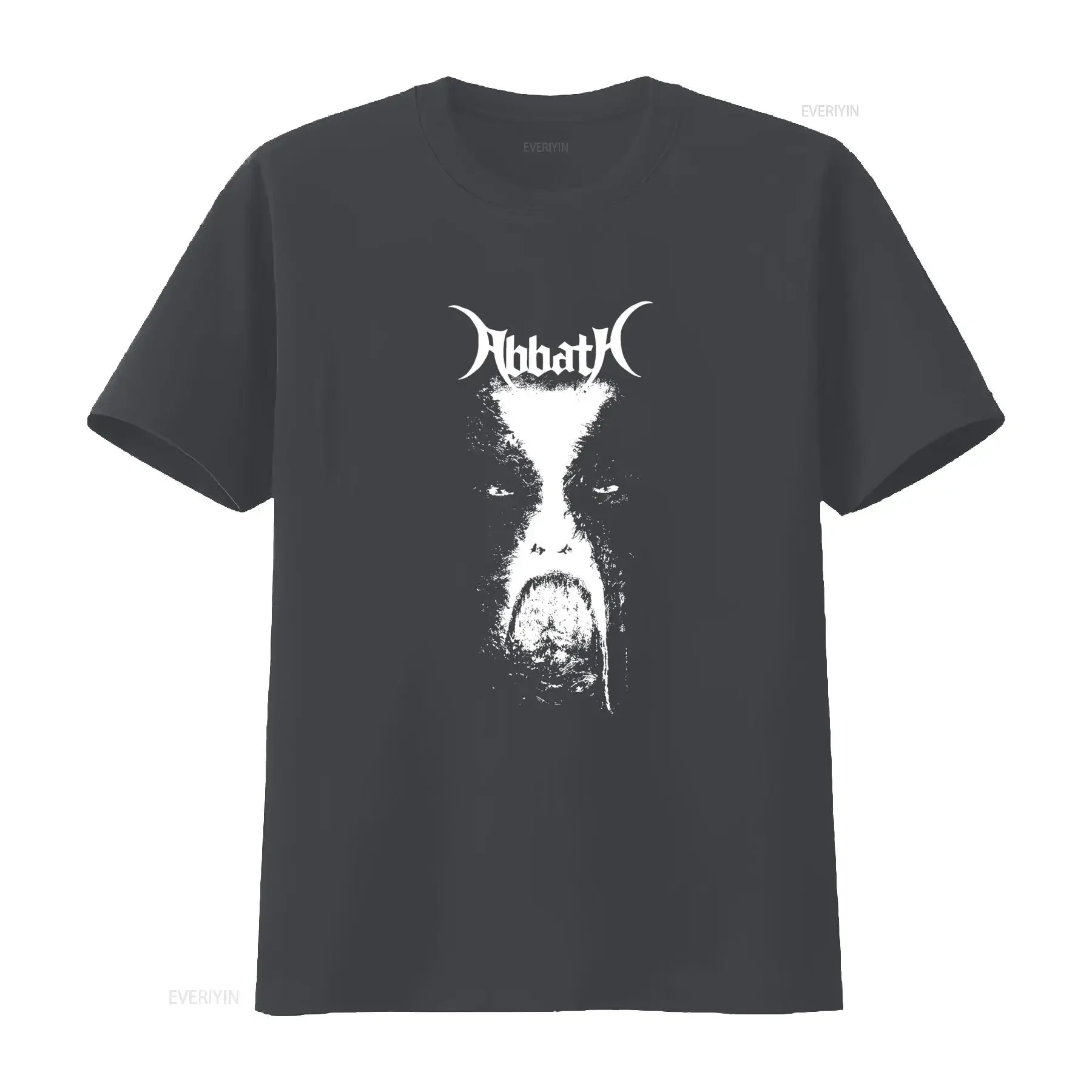 Фото Футболка ABBATH 'Abbath' с дизайном в стиле хэви-метал, высококачественная печать, винтажный стиль, универсальная, слегка комфортная, с графическим принтом. №3