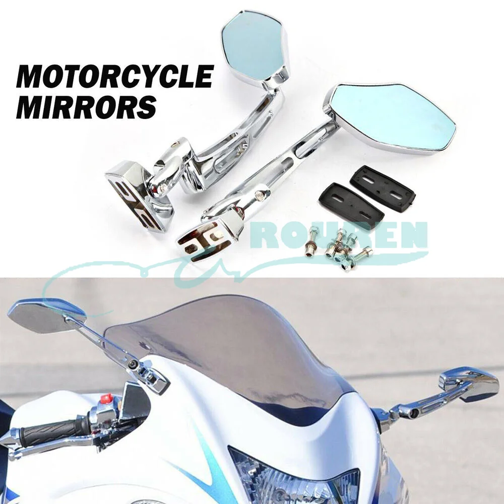 

2x For Yamaha FZR YZF 600 600R R1 R6 S Suzuki GSXR 600 750 1000 Motorcycle Sport Racing Rear View Rearview Mirrors CNC Foldable