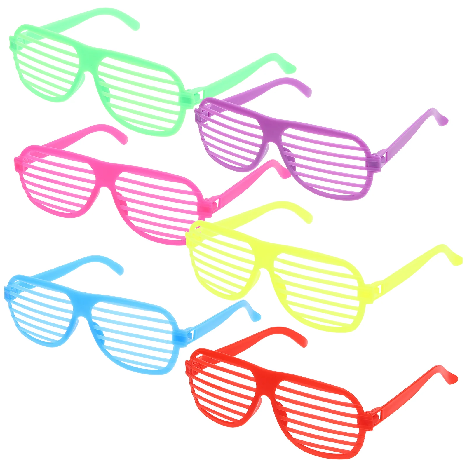 

6 Pcs Shutter Glasses Colorful Sunglasses Decorate Plastic Party Eyeglasses Kids Novelty Child
