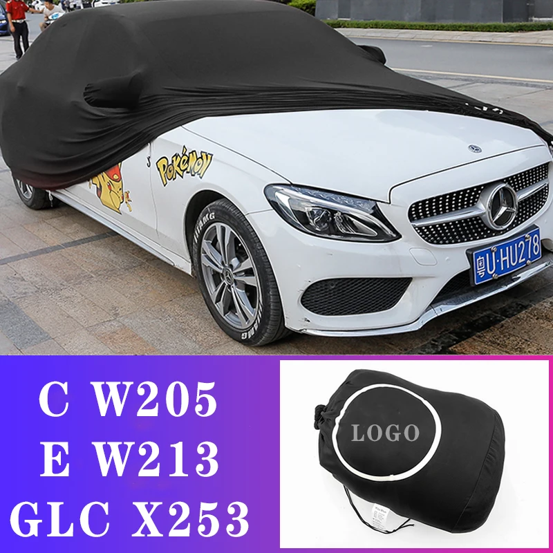 

Indoor Outdoor Car Sun Protection Snow Dust Protection Cover For Mercedes-Benz C E GLC-Class W205 W213 X253 Exterior Accessories