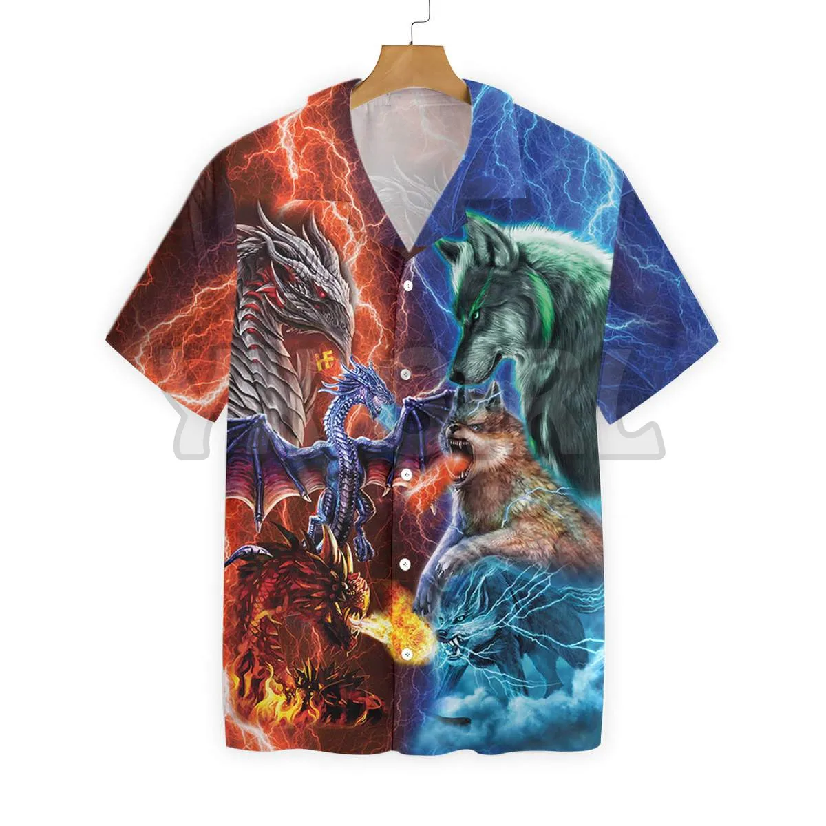 Dragon Planet Love Life Hawaiian Shirt 3D printed Short sleeve t shirts Tops camisas