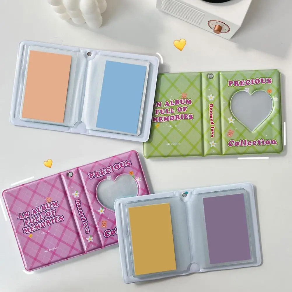 

40 Pockets 3 Inch Photo Album Pictures Storage Book Card Holder Sweet Star Hollow Heart Photocard Binder Mini Cards Collect Book