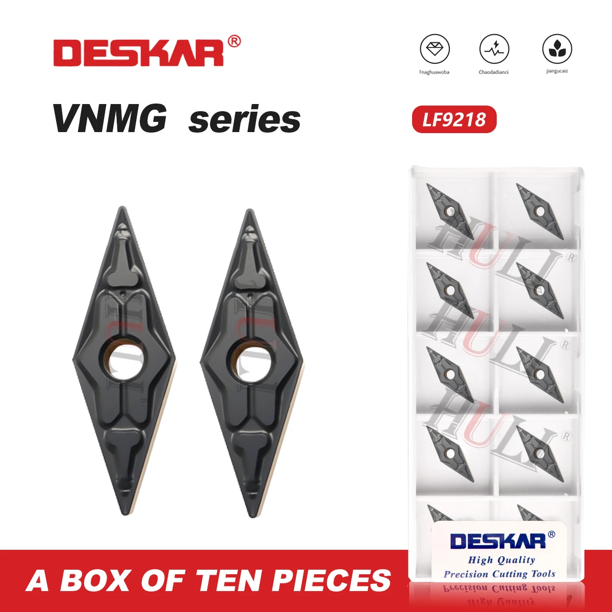 

DESKAR 100% оригинал VNMG 160404 VNMG 160408 VNMG 160412 TM LF9218 Лезвия для токарных станков с ЧПУ Лезвия для токарных станков с наружным кругом Лезвие ромбовидной формы