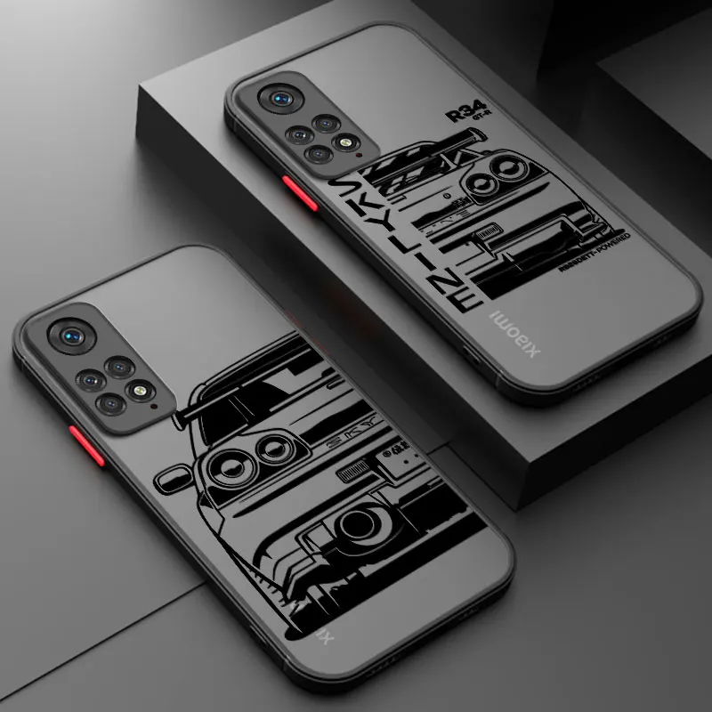 Матовый чехол для телефона Xiaomi Redmi Note 11 12 10 9S 9 8 7 10C 9A 9C 9T силиконовый с краями