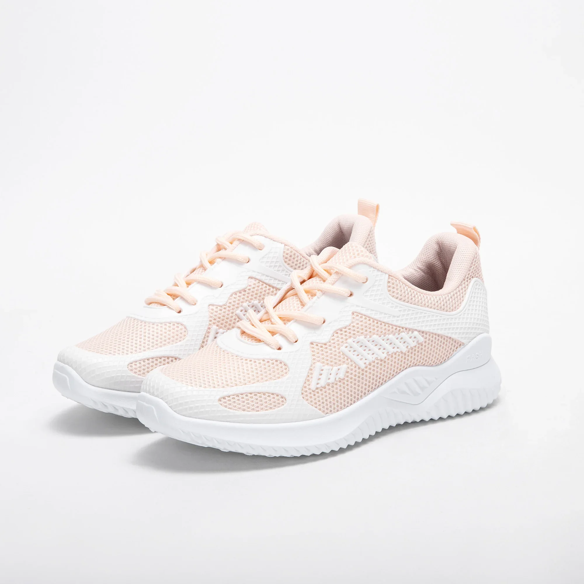 Женские кроссовки на плоской подошве розовые для бега и тенниса