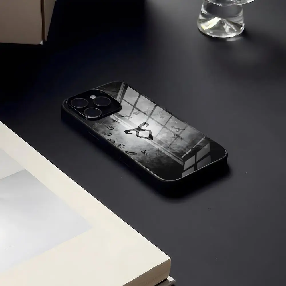 Фото Чехол для телефона S-Shadowhunters Rune для iPhone 17 Pro Max 15 Pro 16 14 Plus 12 13 Mini 11 Pro, противоударный, стеклянный №1