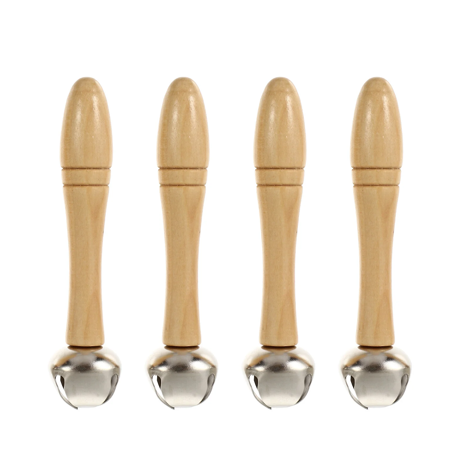 

4 Pcs Music Hand Bell Children Toy Hand Toy Stick Bell Toy Hand Educational Shaking Music Shaker Shaking Wooden Instrument
