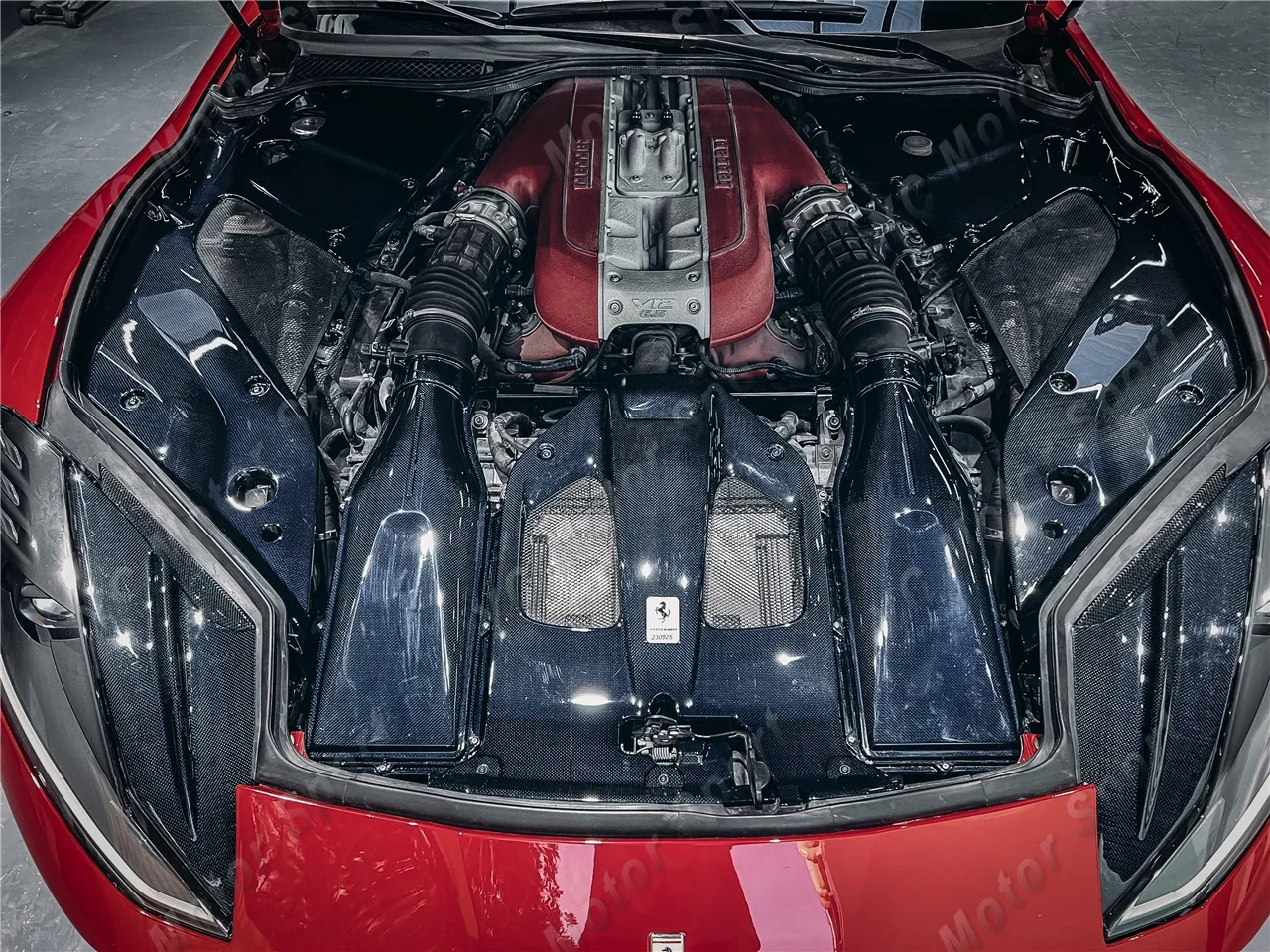 Фото Автомобильные аксессуары, сухой карбоновый отсек 812 Superfast Engine Bay, 5 шт., подходит для Ferrari 812 Superfast MS SF Style 2017-2020 №1