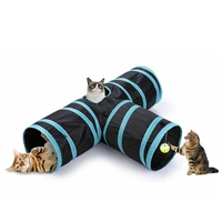 cat toy 234 5 way foldable crossing tunnel funny tubes balls pet kitty rabbit interactive toys puppy animal kitten play games