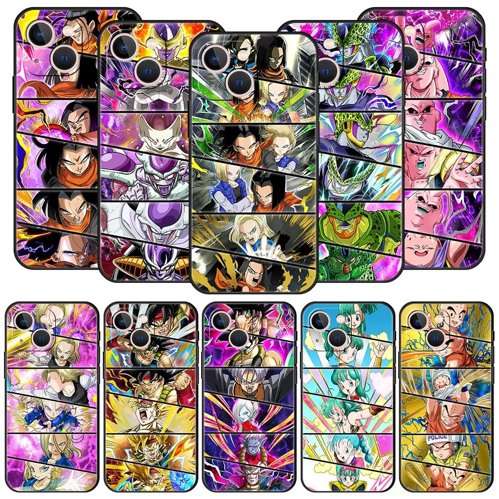 

Dragon Ball Android 17 18 Luxury Phone Case For iPhone 13 12 11 Pro Max Mini 7 8 Plus Shell iPhone X XR XS Max SE 2022 Cover