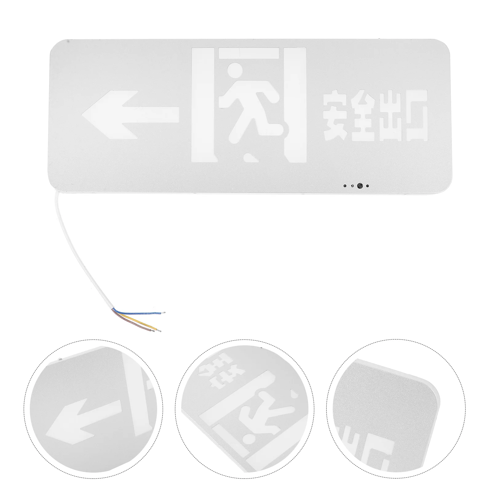 

Signs Exit Single Sided Emergency Light Public Places Lights Stainless Steel Hanging LED