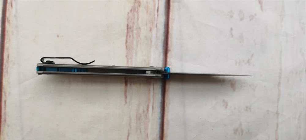 Складной карманный нож JUFULE Vg10 дамасское лезвие 535 535TI титан/углеродное волокно -