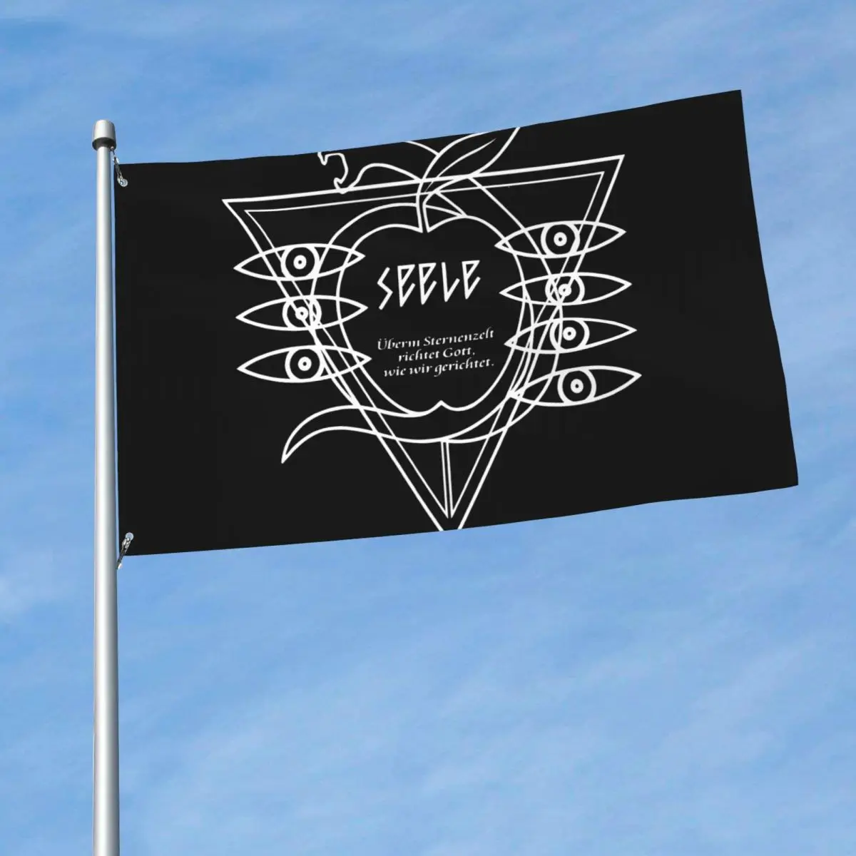 Seele Белый логотип Прапор гордости Печатный подарочный баннер для дома и улицы 90x150