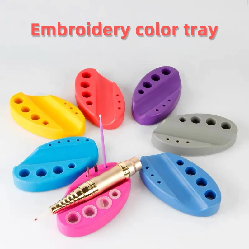 

1 шт. овальные силиконовые чашки для тату с чернилами, подставка для ручек, подставка для очков, макияж, микроблейдинг, держатель пигментных ...