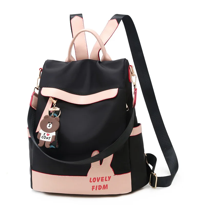 

Нейлоновый рюкзак для женщин, модная водонепроницаемая сумка для ноутбука из ткани Оксфорд с защитой от кражи, школьный портфель для студентов и подростков