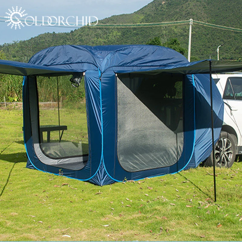 

Automatic Quick Open Car Tailgate Awning Tent Portable Square Shape Extended SUV Car Rear Tent Camping Outdoor Travelling