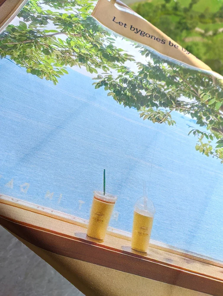 Картина для окон с видом на море декоративная подвесная ткань декора комнаты