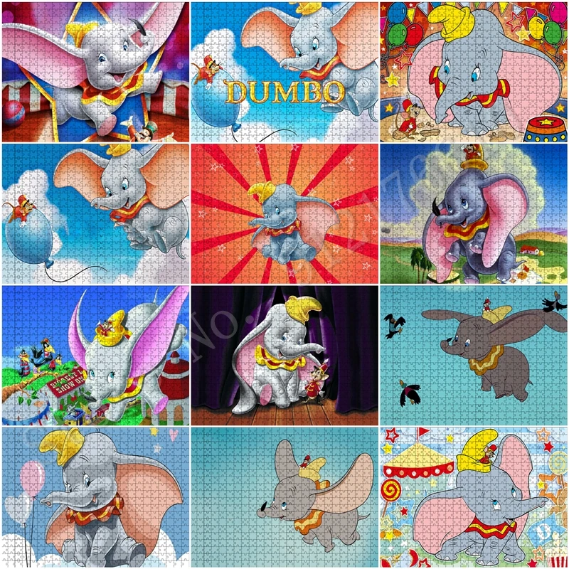 

Dumbo Jigsaw Puzzle Disney Movie Cartoon Educational Intellectual Decompressing Diy Game 500 Pieces Paper Puzzle Gift Decoration