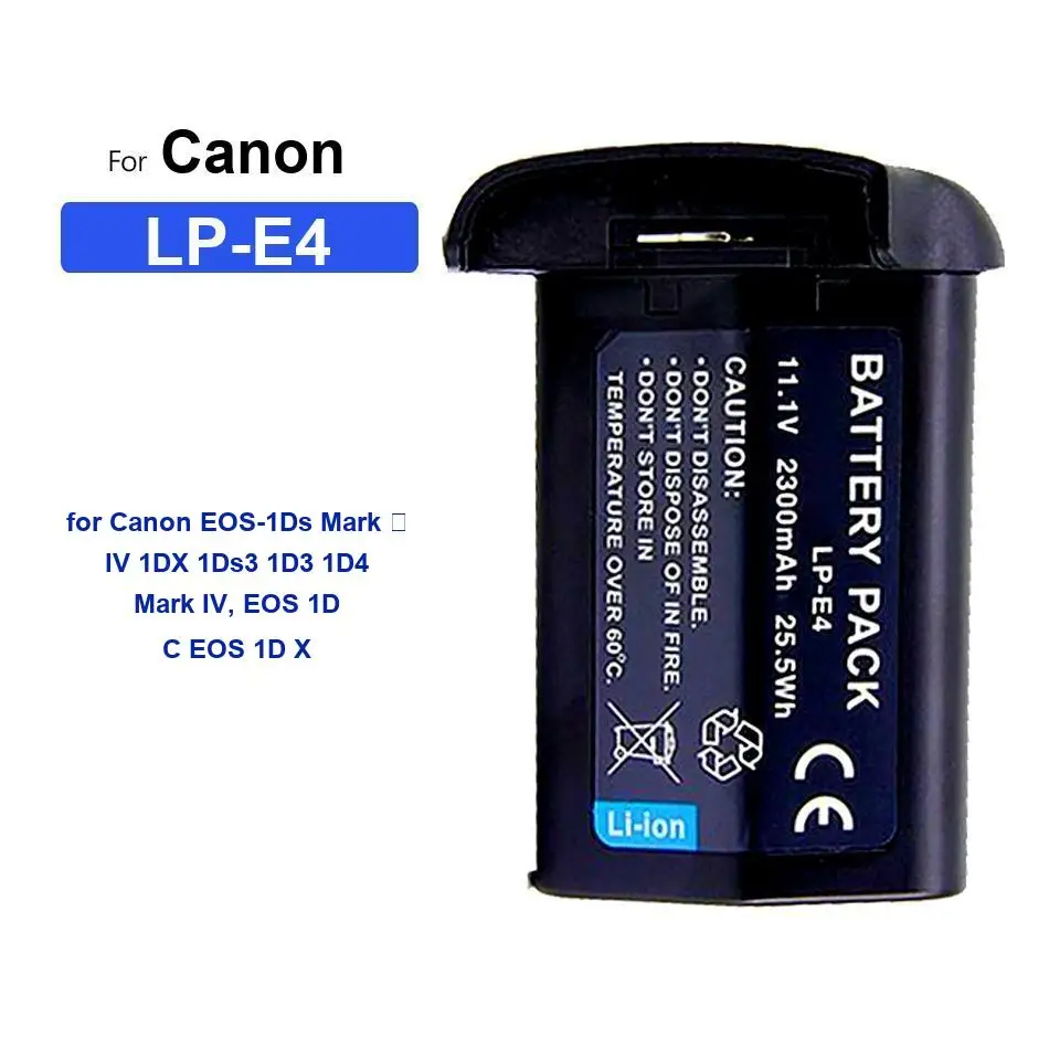 Фото Аккумулятор LP-E4 для камер Canon EOS-1Ds Mark III IV, 1DX, 1Ds3, 1D3, 1D4 Mark IV, EOS 1D C, EOS 1D X, 2300 мАч, высокое качество №4
