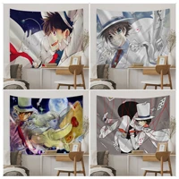 detective conan kaitou kiddo anime tapestry japanese wall tapestry anime wall art decor