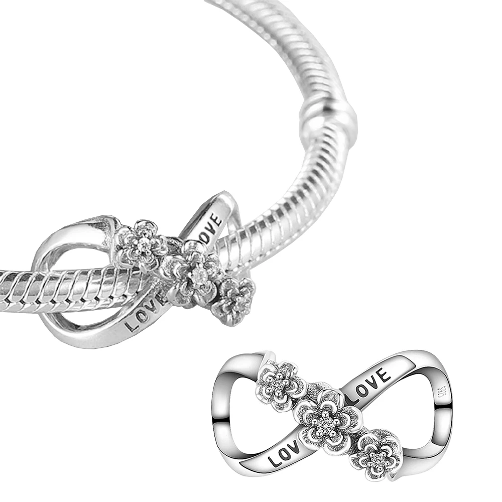 ChimS-Bracelet et collier en argent 925 pour femme, symboles de la personnalité, perles de charme en diamant, adapté au bricolage, personnalité exécutive, cadeau de fête