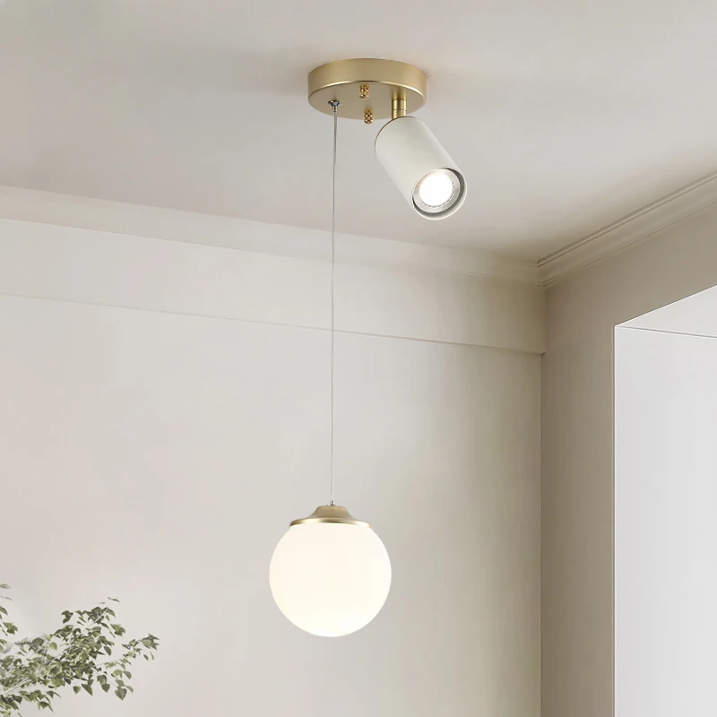 

Modern Led Pendant Lamp Milky White Glass Hanging Lights Dining Room Bedroom Bedside Counter Chandelier Home Decoration Lighting