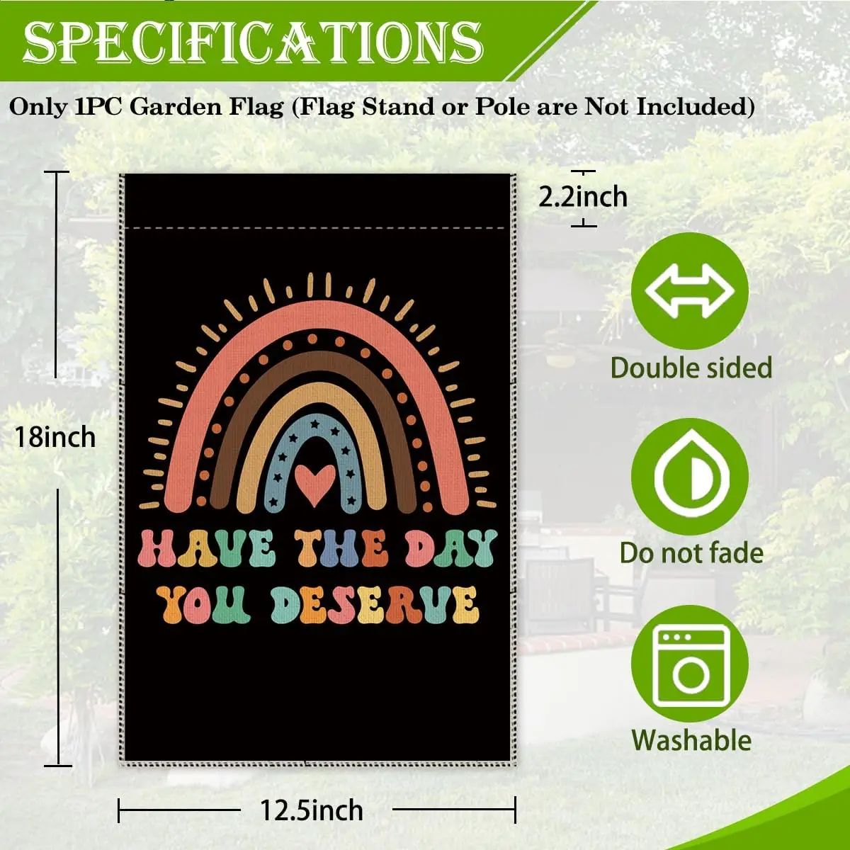 Фото Флаги для сада Hafhue Have The Day You Deserve, уличные украшения для фермерского дома, водонепроницаемые, с двусторонней печатью, 12x18 дюймов, забавный принт с изображением угря №3