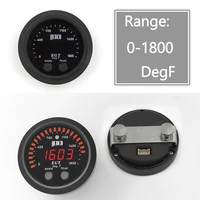 free shipping universal 52mm exhaust temperature gauge ultra thin round with red led display temperature gauge 171000 deg c