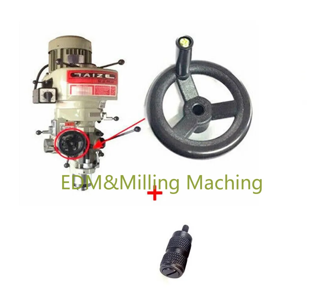 

CNC Milling Machine Parts 1× Feed Hand Wheel + 1×Reverse Knob Assembly B125+126 For Bridgeport Mill Part