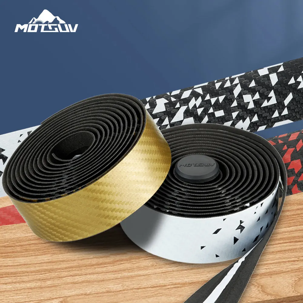 

MOTSUV Carbon Gradient Pattern Handlebar Tape,Ultralight Road Bike Bar Tapes,EVA/PU,Soft ,Anti-Vibration Wrap,Durable