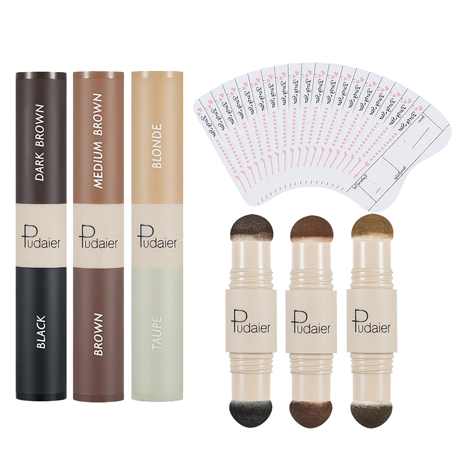 

Новинка штамп для бровей коррекция макияжа водостойкая пудра для бровей натуральный карандаш для бровей линии волос контур двухцветный ко...